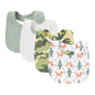 Set 4 bavoirs coton cartoon – serviettes salive bébé