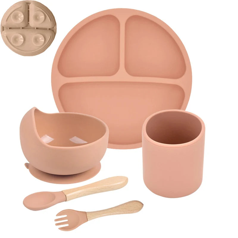 Set repas bébé en silicone – pratique et sûr