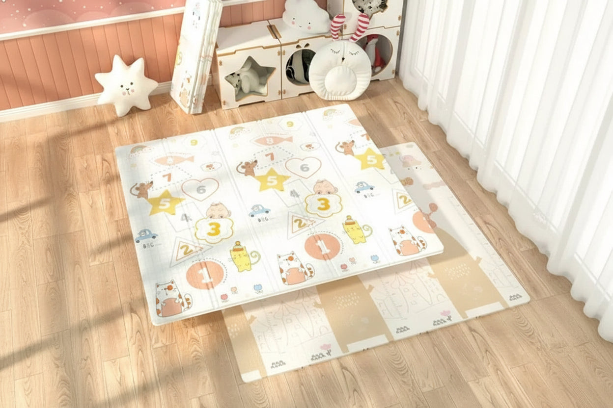 Tapis d'éveil pliable double face imperméable