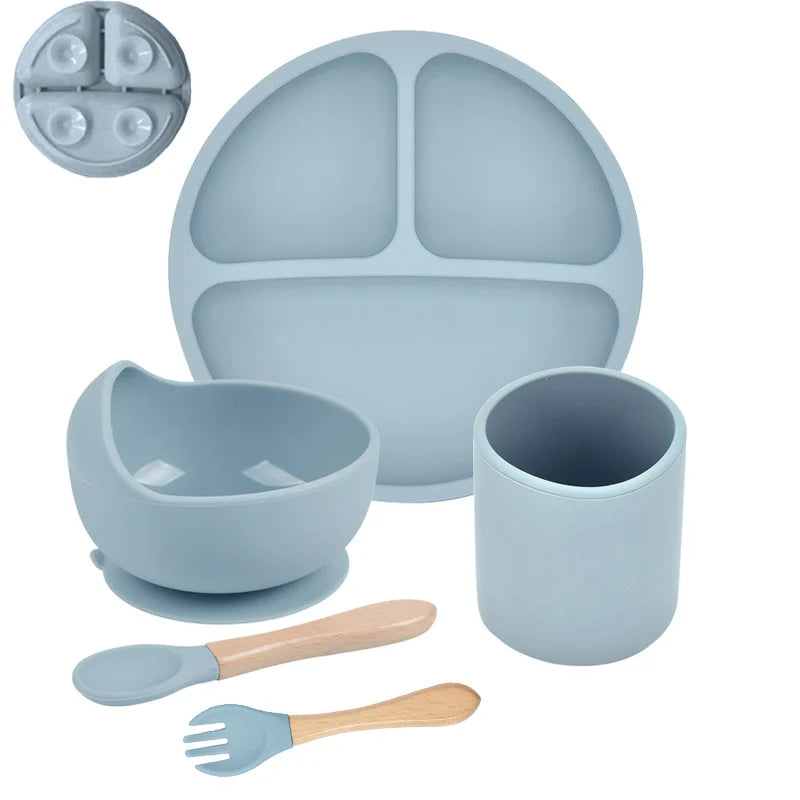 Set repas bébé en silicone – pratique et sûr