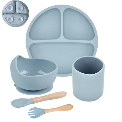Set repas bébé en silicone – pratique et sûr