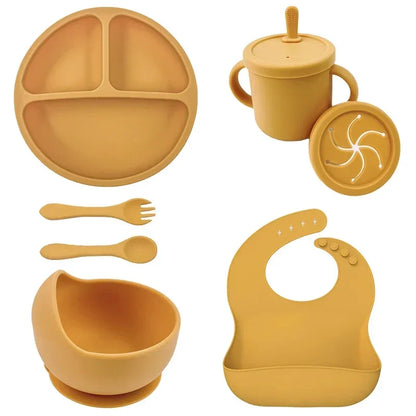 Set repas bébé en silicone – pratique et sûr