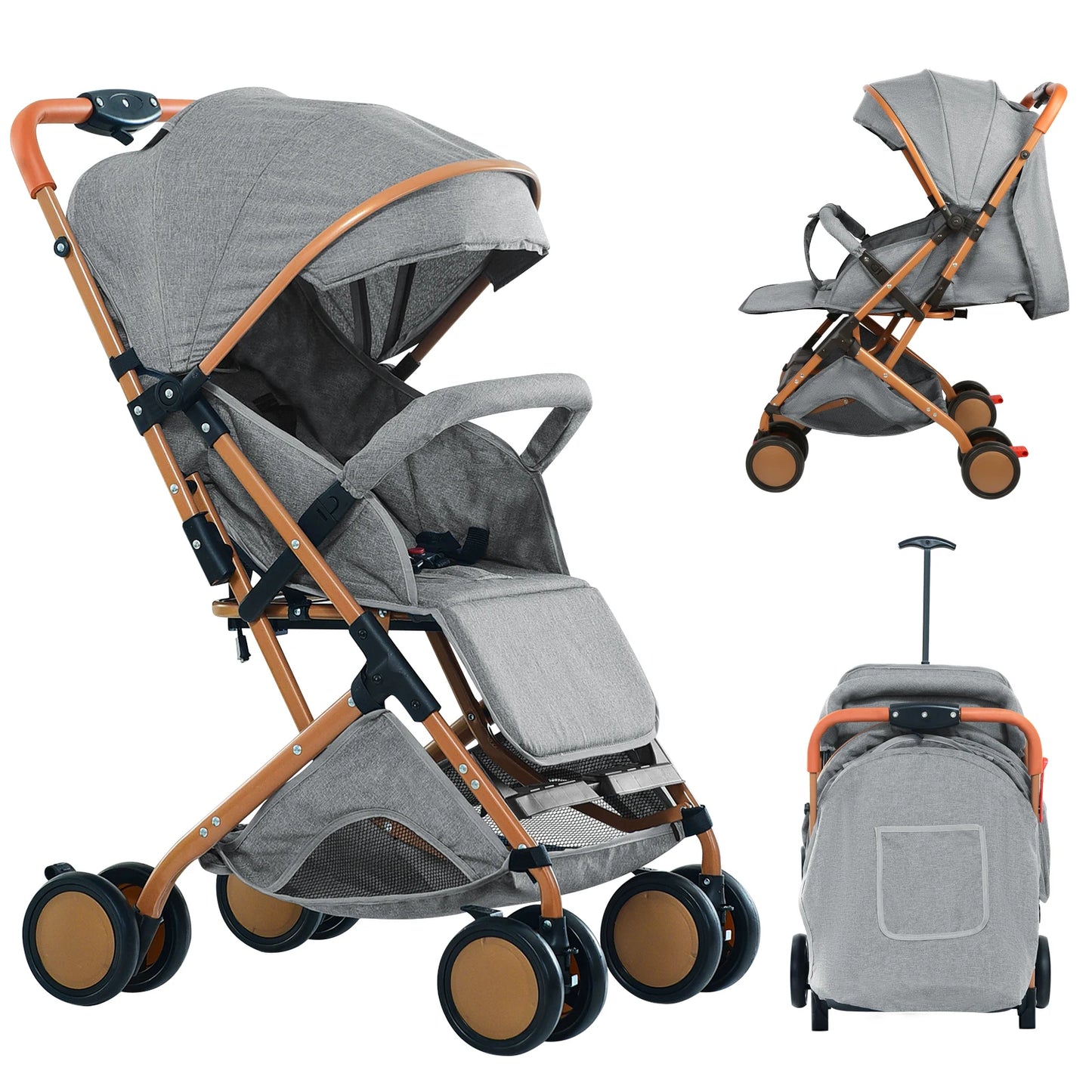 Poussette trolley 20kg 4 roues avec moustiquaire