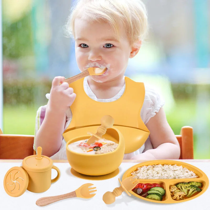Set repas bébé en silicone – pratique et sûr