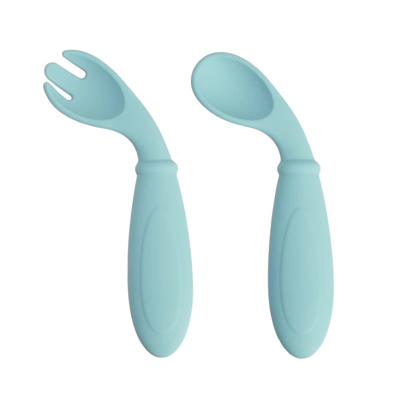 Set cuillère fourchette silicone BPA-free dès 6 mois