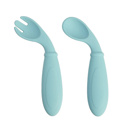 Set cuillère fourchette silicone BPA-free dès 6 mois